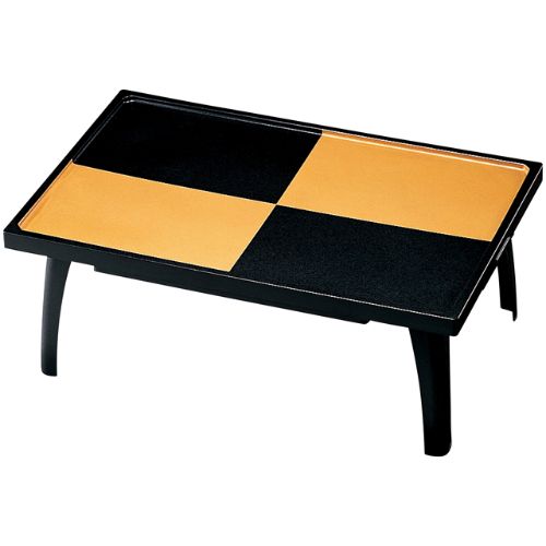 尺8高砂膳金/黒・市松タタキ(足付/お役目用/新品/小物貨物輸送客体商いもの