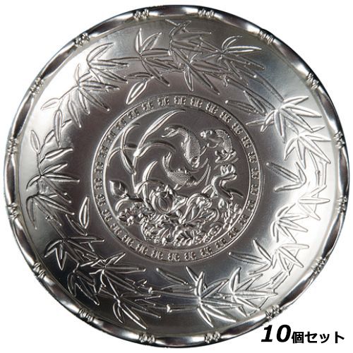 【10仕かける】金属元素コースター丸 笹 しろがね色 /御勤め用/新品/小物貨物輸送客体商いもの