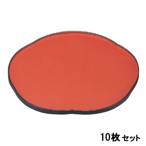 【10書き割り】御盆 尺2寸梅型盆朱乾漆 /御勤め用/新品/貨物輸送無料