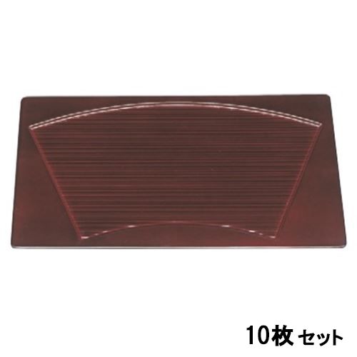 【10セット】お盆 尺4寸千筋溜扇面卓上膳 /業務用/新品/送料無料