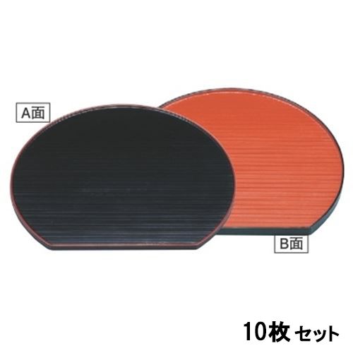 【10仕掛ける】関節半月盆 関節半月千筋両面盆黒天朱/朱天黒尺2寸 /お役目用/新品/貨物輸送無料
