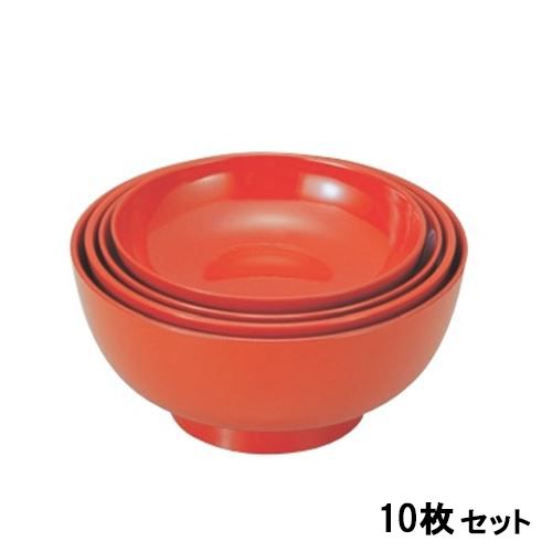 【10セット】汁椀 四ツ椀朱飯・汁椀セット /業務用/新品/送料無料