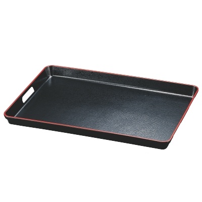 お盆 FRP脇取盆黒天朱SL2尺 /業務用/新品/小物送料対象商品