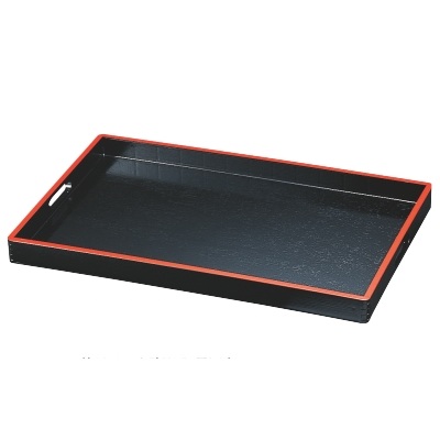 お盆 ABS枠目はじき脇取盆黒天朱2尺 /業務用/新品/小物送料対象商品