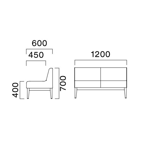 全ての CRES クレス ソファー コルプスAM-A 幅1200×奥行600×高さ700 mm