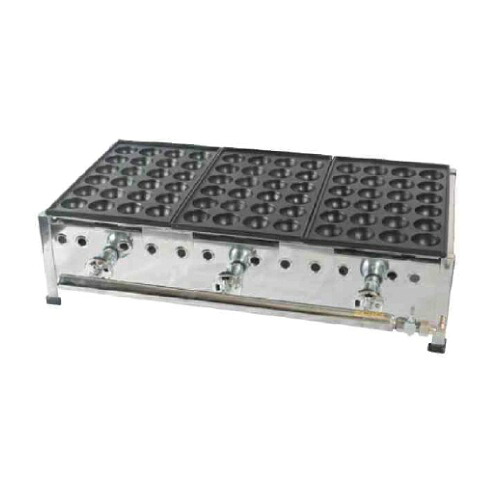たこ焼き器 24穴/鉄鋳込み 3連 243SH 【御勤め用】【新品】【貨物輸送別途積もり書き】【引きうけるなし】