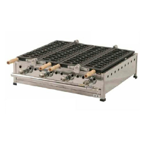 MTHA-4T たい焼き器 24匹/ミニたい/アルミ/STFコート付 4連【業務用】【新品】【送料無料】【保証なし】