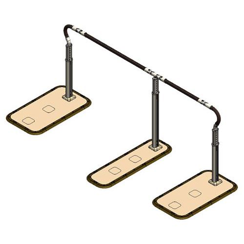 御拾い受け支える手摺りスムーディ ロング2050手合い/【XPN-L80605 片手摺り】×1組/御役目用/新品/貨物輸送無料
