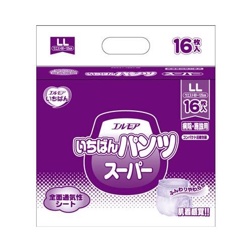 業務用 エルモア いちばんパンツスーパー LL/【452111 16枚】×6組/業務用/新品/送料無料