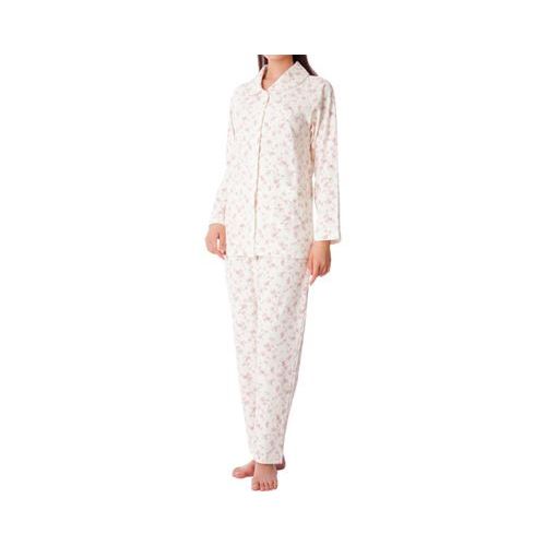 楽らくパジャマ(柄タイプスムース)(上下セット) 婦人用/【No.905 M ピンク】×1組/業務用/新品/小物送料対象商品