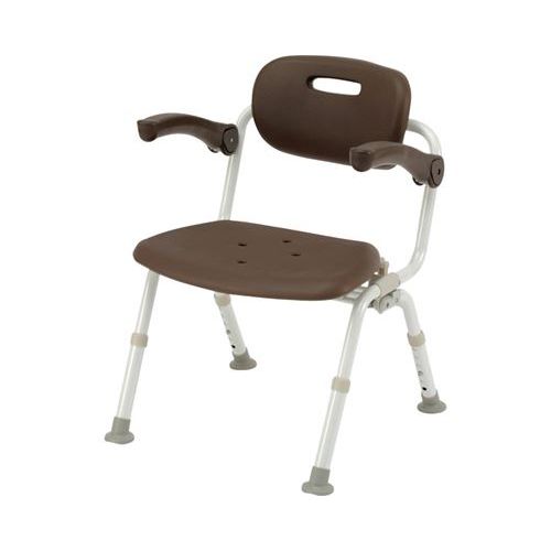 シャワーチェア[ユクリア]ワイドSPワンタッチおりたたみN/【PN-L41522BR モカブラウン】×1組/業務用/新品/送料無料