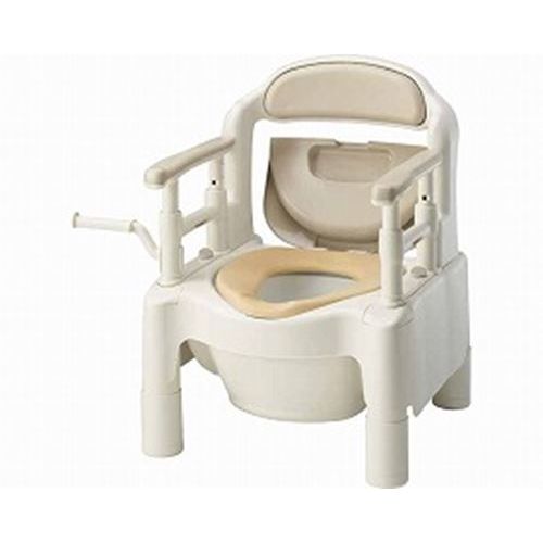 安寿 携帯型室内用便器FX-CP “小っちゃいくまくん”/【533-560 ホンブルグ帽便座手合い ベージュ】×1組/御勤め用/新品/貨物輸送無料
