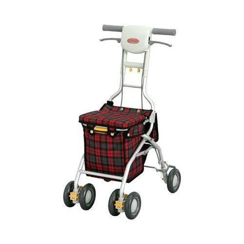 安寿 サンフィールショッピング/【532-347 赤チェック】×1組/業務用/新品/送料無料