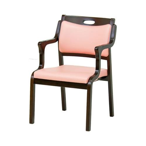 スタッキングチェア Care-111-AC/【木部:BR 張地:象牙色】×1組/お役目用/新品/貨物輸送無料