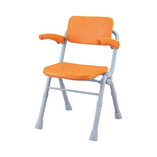 シャワーチェアAirコンパクトSPワンタッチ/【PN-L41431D オレンシ】×1組/業務用/新品/送料無料