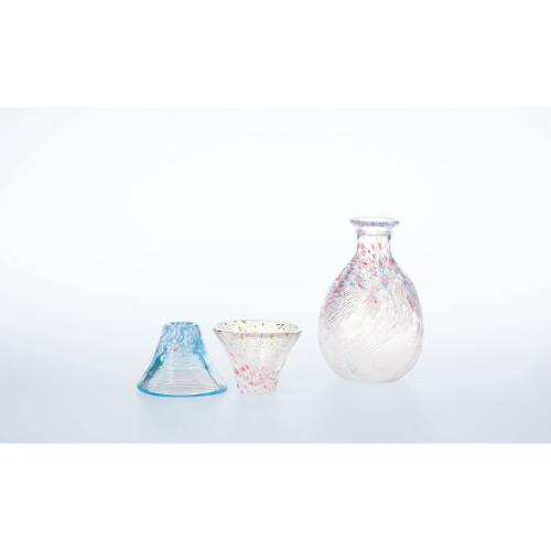 G642M78 【東洋佐々木ガラス】 桜富士 酒器セット 酒器1個・杯2個入/業務用/新品/小物送料対象商品