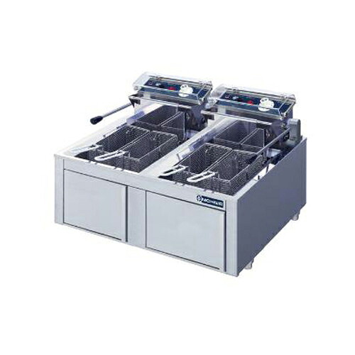 [TEF-10-3W] 電気卓上フライヤー 10L&times;2 2槽式 幅620&times;奥行600&times;高さ250 (mm) 【業務用/新品】【送料無料】｜厨房機器と店舗用品 TENPOS