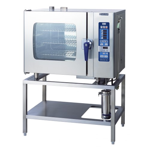 SCOS-610RL-L(R) 【ニチワ電機】電気スチームコンベクションオーブン 架台付 幅1035&times;奥行655&times;高さ1395mm (50/60Hz)【業務用/新品】【送料無料】｜厨房機器と店舗用品 TENPOS