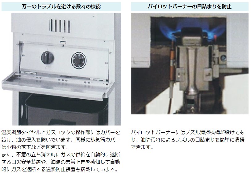 ガスフライヤー 13Lマルチリフターセット（1カゴ） MGF-13K MLF-G13-1