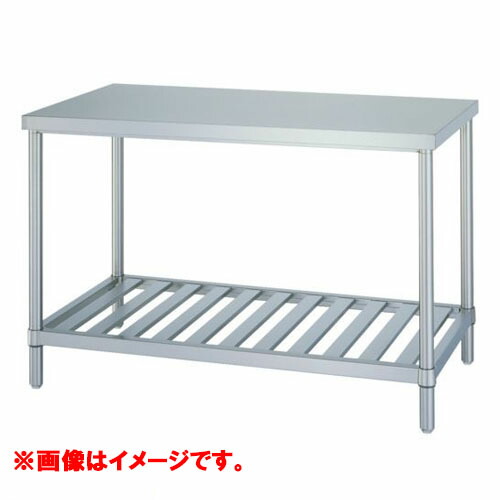 型式：WSN-15090【シンコー】アジャスト付･スノコ棚仕様　作業台　奥行：900mm【業務用/新品】【送料無料】【組立式】