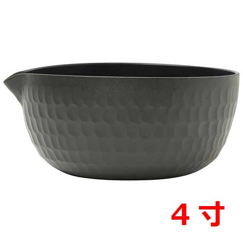 アルミ 槌目 片口やっとこ鍋 4寸 ブラック 92504 φ125×H53/業務用/新品/小物送料対象商品