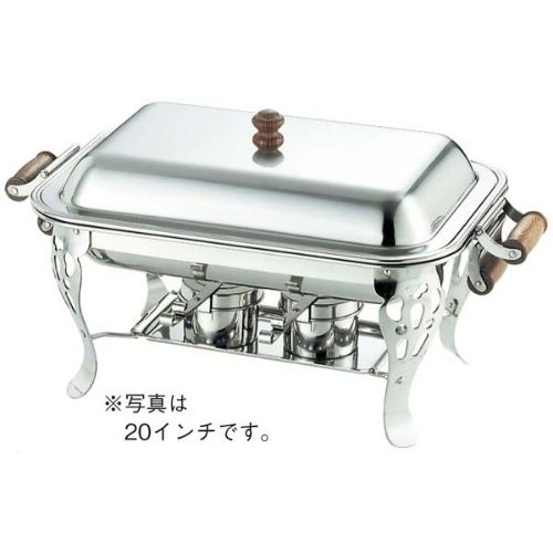 UK 18-8 木柄 角チューフィングディッシュ シングル 16インチ /業務用/新品/送料無料/テンポス｜厨房機器と店舗用品 TENPOS