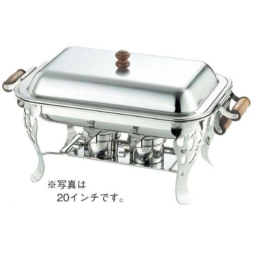UK 18-8 木柄 角チューフィングディッシュ シングル 部分品 蓋 20in/御役目用/新品/小物貨物輸送客体商いもの