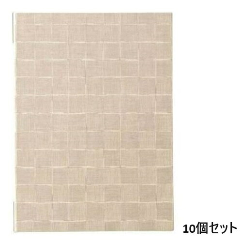 【10セット】えいむ チェック柄メニュー MB-301 大 アイボリー/A4サイズ /業務用/新品/送料無料