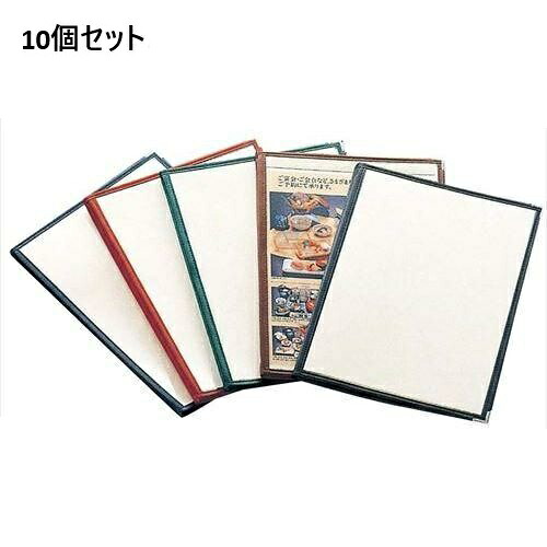 【10セット】えいむ クリアテーピング メニュー 合皮 LTA-48 赤/A4サイズ /業務用/新品/送料無料