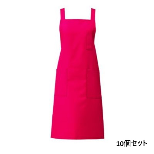 【10仕かける】KAZEN 胸当て前垂れ APK499-7 アカ /御勤め用/新品/貨物輸送無料