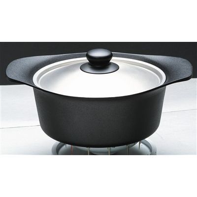 南部鉄鍋 深型22cm ステンレス蓋付 柳宗理/業務用/新品/小物送料対象商品｜厨房機器と店舗用品 TENPOS