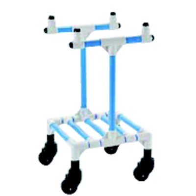 イレクターゴミカート(紙くずかご手押し車) 90L 青み/お役目用/新品/貨物輸送別途積もり書き