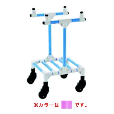イレクターゴミカート(紙くずかご手押し車) 90L サクラ色/お役目用/新品/貨物輸送別途積もり書き