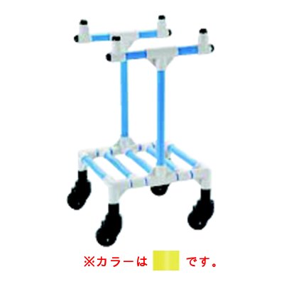 イレクターゴミカート(紙くずかご手押し車) 90L 黄色/御役目用/新品/貨物輸送別途積もり書き
