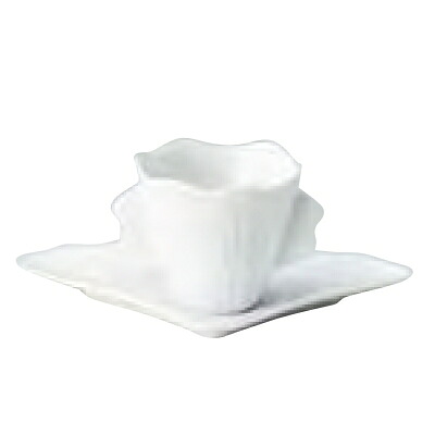 カップ カップ&ソーサーS_ギンコウホワイト JacquesPergay (6個入) / Cup:W95φ73&times;H63mm,Saucer:W173&times;D120&times;H15mm/業務用/新品｜厨房機器と店舗用品 TENPOS