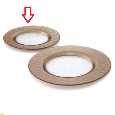 マラケシュ リム一皿 22.5糎 ブロンズ 4入 一皿 Marrakesh/お役目用/新品/小物貨物輸送客体商いもの