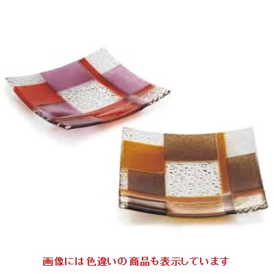 ポルカ スクエア プレート M ルビー アンバーブラウン Polka /6入 /業務用/新品/小物送料対象商品｜厨房機器と店舗用品 TENPOS