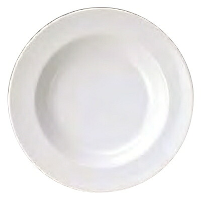 チュラミカビアンカ リム吸いもの 一皿 26糎 CeramicaBiancaTradizionale  (6個入) /寄り合いお皿/御役目用/新品/小物貨物輸送客体商いもの 食器・カトラリー・グラス-皿・プレート-キッチン用品・食器・調理器具