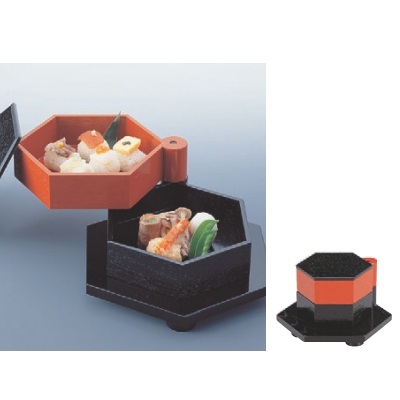 弁当箱 (小)台付六角弁当 幅206 奥行180 高さ122/業務用/新品/小物送料対象商品｜厨房機器と店舗用品 TENPOS