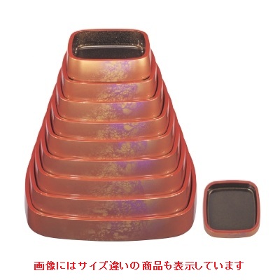 寿司桶 角D.X桶金王八雲内梨地尺5寸 幅450 奥行450 高さ66/業務用/新品/小物送料対象商品