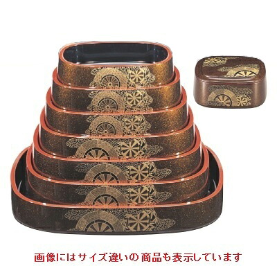 寿司桶 D.X小判桶梨地御所車尺3寸 幅395 奥行338 高さ65/業務用/新品/小物送料対象商品
