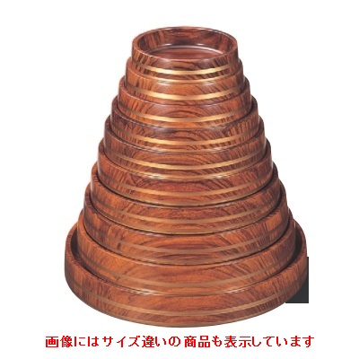 桶 D.X富士型桶 紫檀帯金 底黒塗 尺2寸 高さ62 直径:370 /業務用/新品/小物送料対象商品