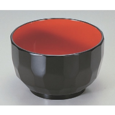 【10セット】汁椀 亀甲汁椀黒内朱 漆器 /業務用/新品/小物送料対象商品
