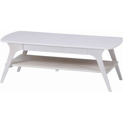 引出し付きセンターテーブル WH /業務用/新品/送料別
