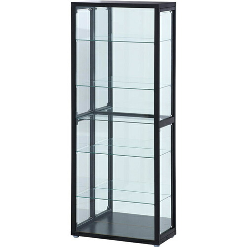 楽天市場】不二貿易 ガラスコレクションケース6段 4つ扉 大型 ブラック