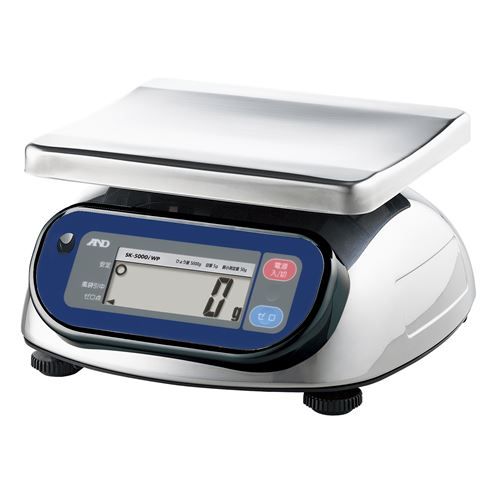 A&D 取引証明用 防塵・防水デジタルはかり SK-5000iWP(ひょう量:5000g 最小表示:5g)