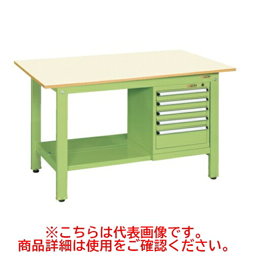 KK-69PSL5IG 【サカエ】【固定式】軽量作業台KKタイプ(スモールキャビネット付) 幅1800&times;奥行750&times;高さ740(mm)/業務用/新品/送料無料｜厨房機器と店舗用品 TENPOS