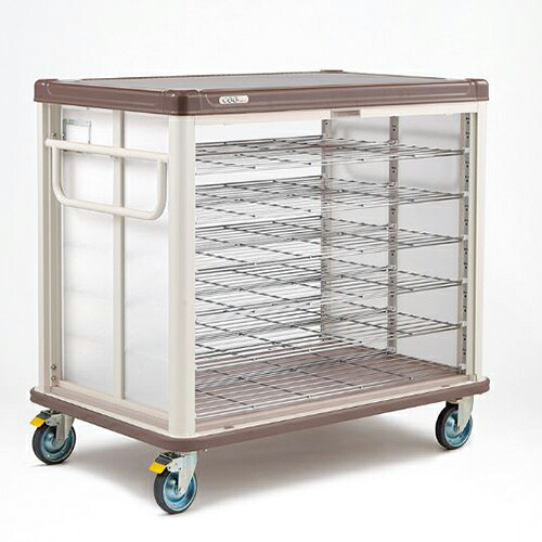 ERECTA（エレクター）　常温配膳車 配膳車cooシリーズ　シャッター式ベーシックタイプ　デラックスモデル組立式 /膳数：36/送料無料｜厨房機器と店舗用品 TENPOS