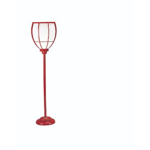 6-086-23/ぼんぼり照明ランプ朱(大)*40W高温発光灯×1 約幅32×高さ119珊/御勤め用/新品/貨物輸送無料