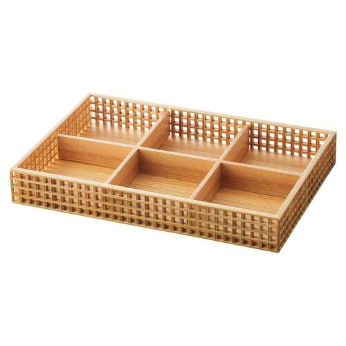 新 細目(ささめ)格子盛器 六ツ切/業務用/新品/送料無料